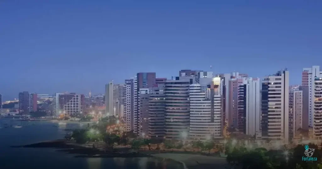 mapa das praias de fortaleza